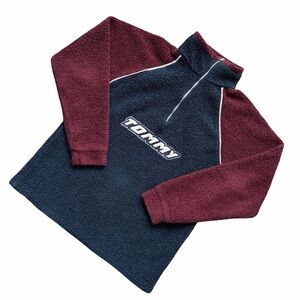 Vintage 90s Tommy Hilfiger Sherpa Fleece Quarter Zip